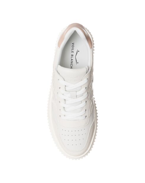 Baskets en Cuir Laura glace/blanc cassé/poudre
