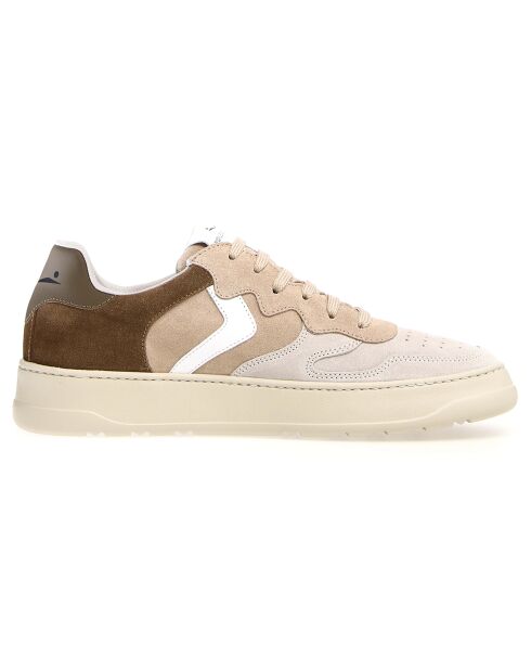 Baskets en Cuir Layton glace/beige clair