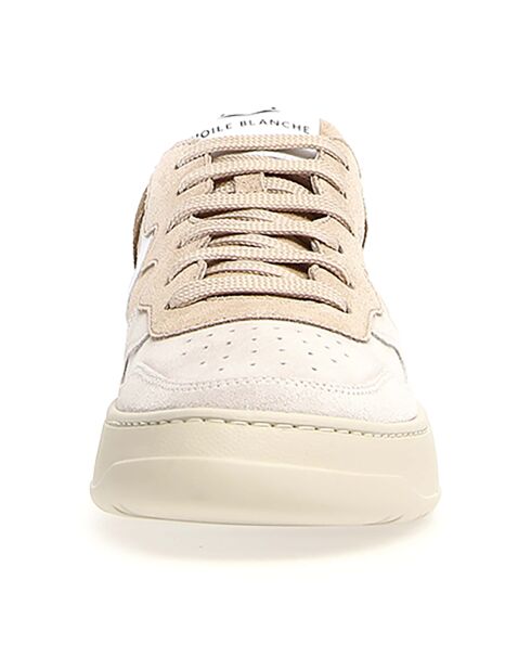 Baskets en Cuir Layton glace/beige clair