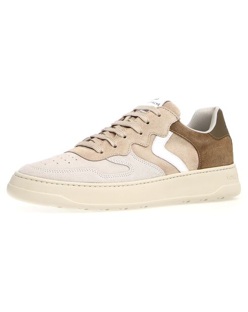 Baskets en Cuir Layton glace/beige clair