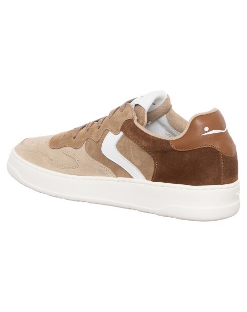 Baskets en Cuir Layton beige clair/marron clair