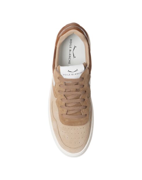 Baskets en Cuir Layton beige clair/marron clair