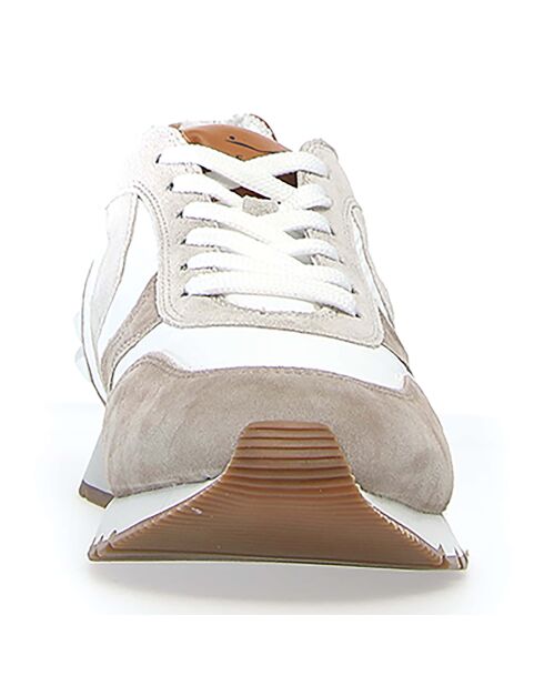 Baskets en Cuir Liam sable/blanc