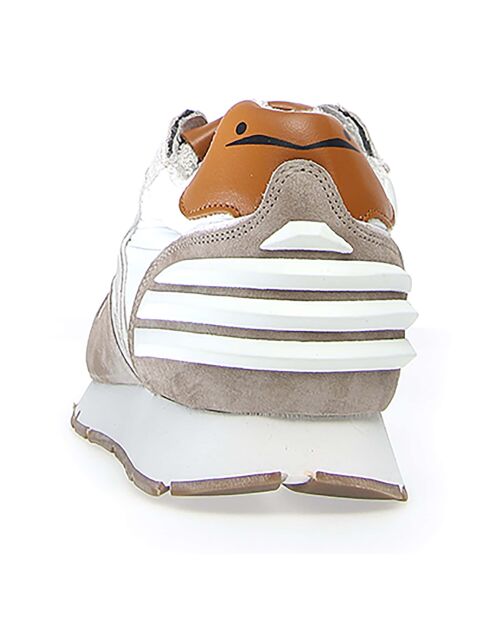Baskets en Cuir Liam sable/blanc