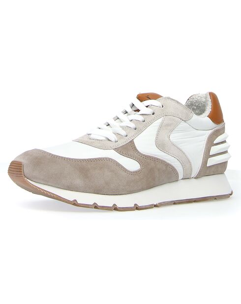 Baskets en Cuir Liam sable/blanc