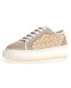 Baskets en Cuir Maiorca ardoise/beige