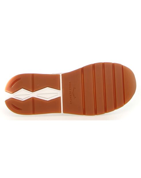 Baskets en Cuir Maran beige clair/orange foncé