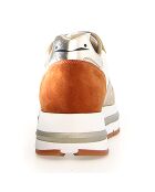 Baskets en Cuir Maran beige clair/orange foncé