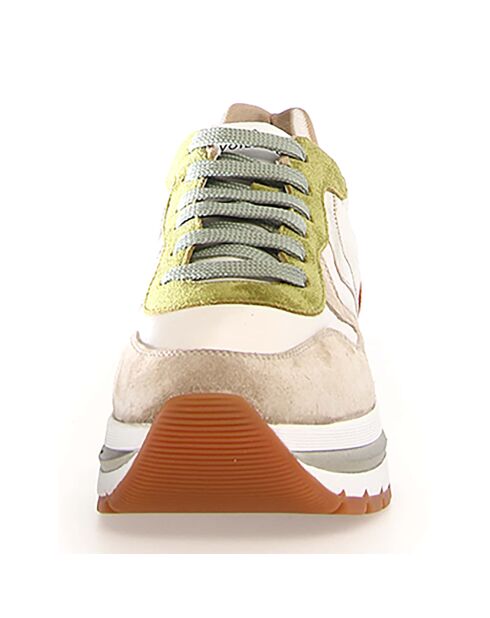 Baskets en Cuir Maran beige clair/orange foncé