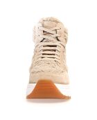 Baskets en Cuir Maran beige clair/écru