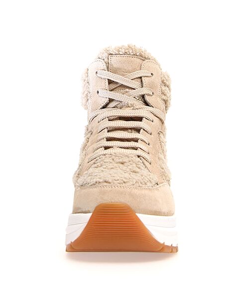 Baskets en Cuir Maran beige clair/écru