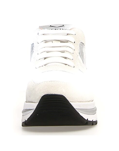 Baskets en Cuir Maran blanc/rose
