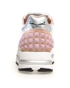Baskets en Cuir Maran blanc/rose