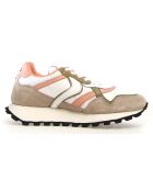 Baskets en Cuir Qwark beige/blanc/pierre
