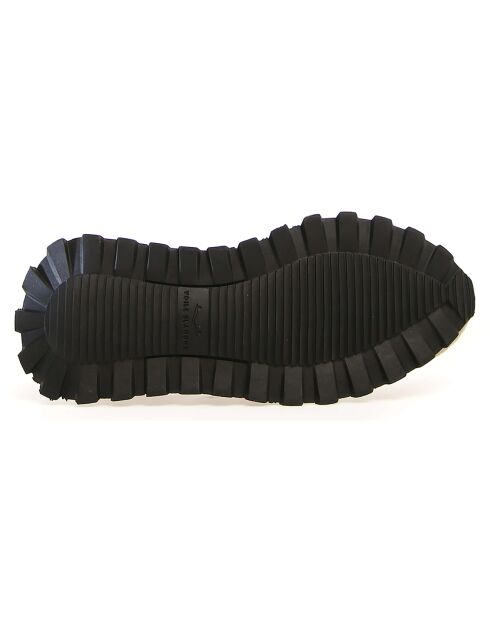 Baskets en Cuir Qwark beige/blanc/pierre