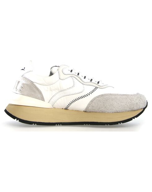 Baskets en Cuir Qwark glace/blanc