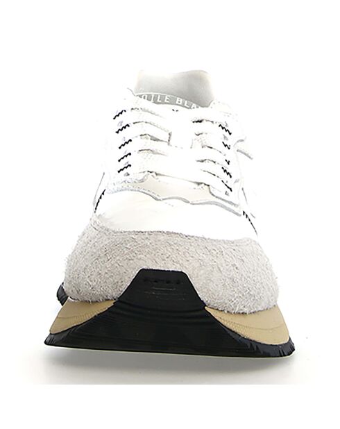 Baskets en Cuir Qwark glace/blanc