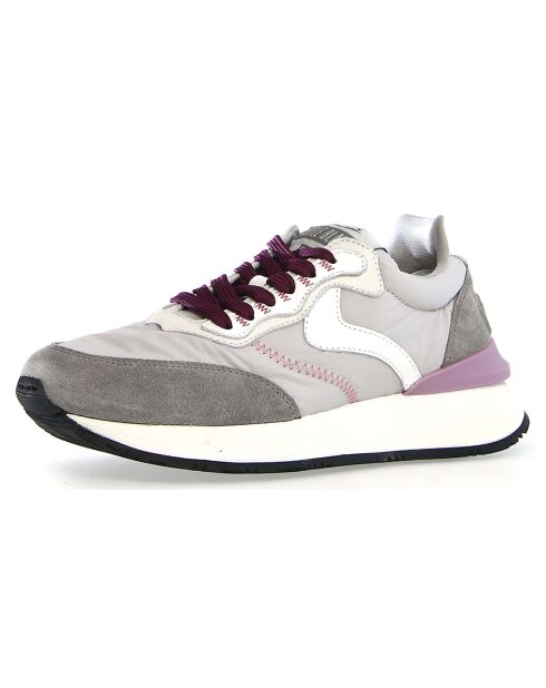 Baskets en Cuir Qwark gris/blanc