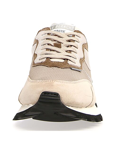 Baskets en Cuir Qwark beige clair/taupe