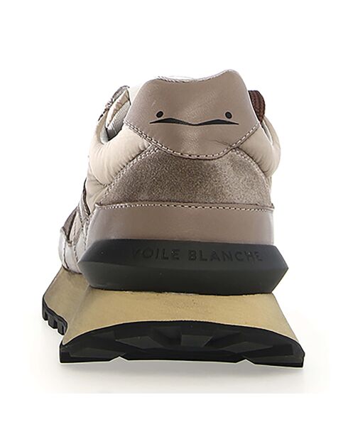 Baskets en Cuir Qwark gris moyen/taupe