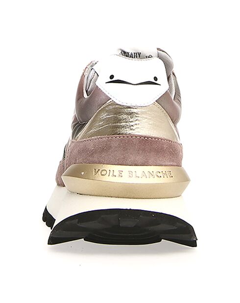 Baskets en Cuir Qwark rose ancien/beige
