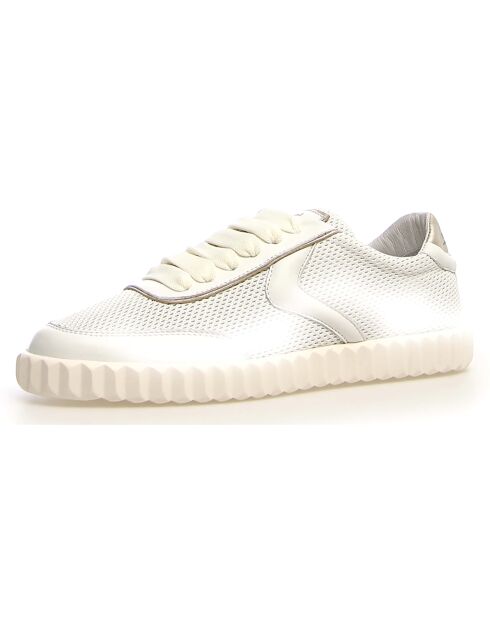 Baskets en Cuir Selia blanc/platinum