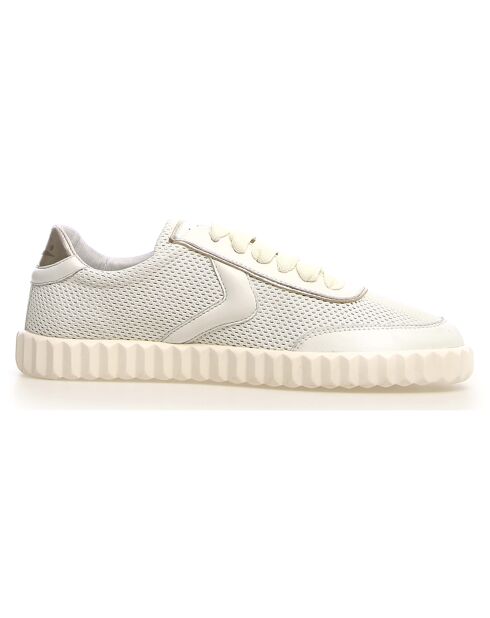 Baskets en Cuir Selia blanc/platinum