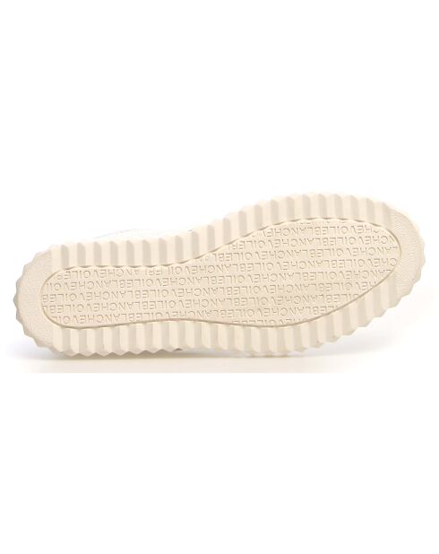 Baskets en Cuir Selia blanc/platinum