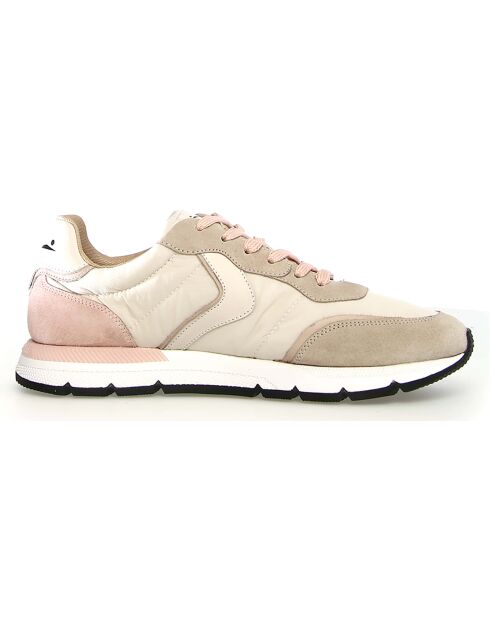 Baskets en Cuir Storm beige/lait