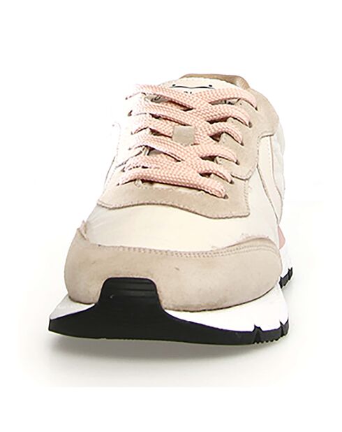 Baskets en Cuir Storm beige/lait
