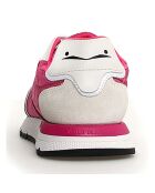 Baskets en Cuir Storm blanc/fuchsia