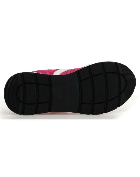 Baskets en Cuir Storm blanc/fuchsia