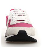 Baskets en Cuir Storm blanc/fuchsia