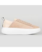 Baskets en Cuir Wembley beiges
