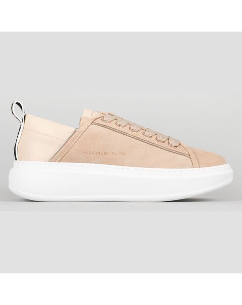 Baskets en Cuir Wembley beiges