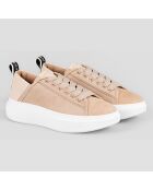 Baskets en Cuir Wembley beiges