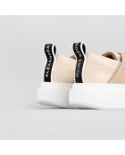Baskets en Cuir Wembley beiges