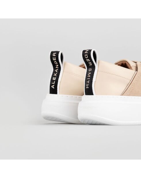 Baskets en Cuir Wembley beiges