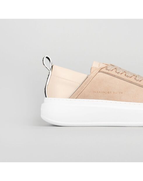 Baskets en Cuir Wembley beiges
