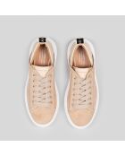 Baskets en Cuir Wembley beiges