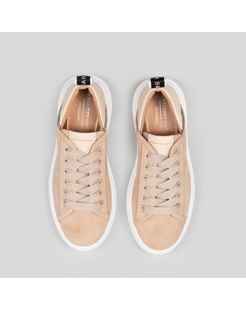 Baskets en Cuir Wembley beiges