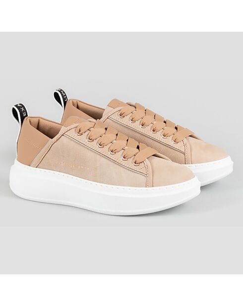 Baskets en Cuir Wembley camel