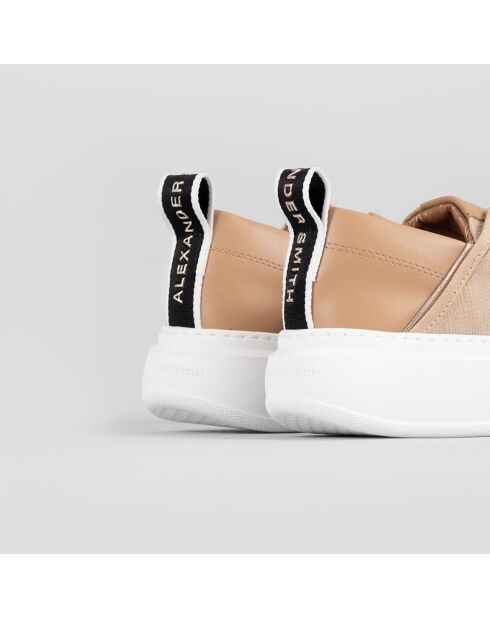 Baskets en Cuir Wembley camel