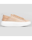 Baskets en Cuir Wembley camel