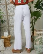 Pantalon 100% Lin Louise blanc