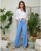 Pantalon 100% Lin Louise indigo