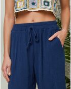 Pantalon 100% Lin Louise marine
