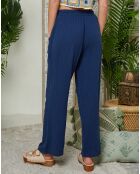 Pantalon 100% Lin Louise marine