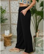 Pantalon 100% Lin Louise noir