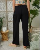 Pantalon 100% Lin Louise noir